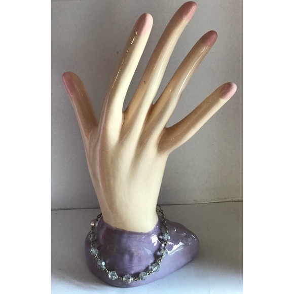 6 1/2” Crystal AB Faceted Glass Beaded Bracelet - Picture 3 of 8